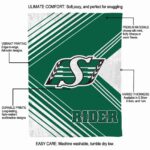 saskatchewan roughriders diagonal stripes green blanket best selling