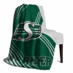 saskatchewan roughriders diagonal stripes green blanket best selling