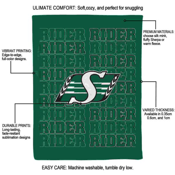 saskatchewan roughriders fan pride green blanket new arrival