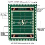 saskatchewan roughriders football field green blanket best selling