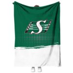 Saskatchewan Roughriders Gradient Dots Green Blanket 1 saskatchewan roughriders gradient dots green blanket best selling