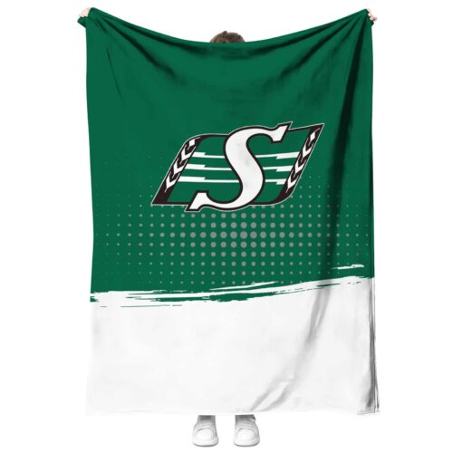 saskatchewan roughriders gradient dots green blanket best selling