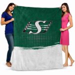 saskatchewan roughriders gradient dots green blanket best selling