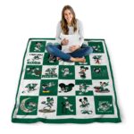 saskatchewan roughriders mickey minnie green white blanket best selling