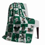 saskatchewan roughriders mickey minnie green white blanket best selling