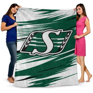 saskatchewan roughriders paint streaks green white blanket fashion forward