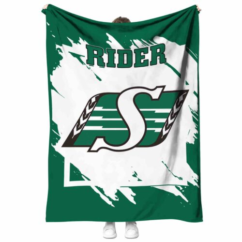 saskatchewan roughriders splatter effect green blanket best selling