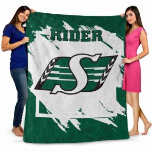 saskatchewan roughriders splatter effect green blanket fashion forward