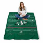 saskatchewan roughriders striped pattern green blanket best selling