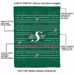 saskatchewan roughriders striped pattern green blanket best selling
