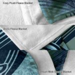 seattle kraken diagonal stripes blue blanket best selling