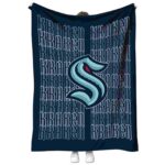 seattle kraken fan pride blue blanket best selling