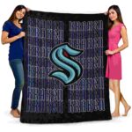 seattle kraken fan pride blue blanket best selling