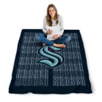 seattle kraken fan pride blue blanket best selling