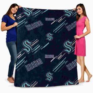 seattle kraken fan spirit blue blanket fashion forward