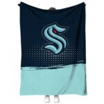 seattle kraken gradient dots blue blanket best selling