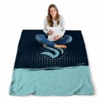 seattle kraken gradient dots blue blanket high quality
