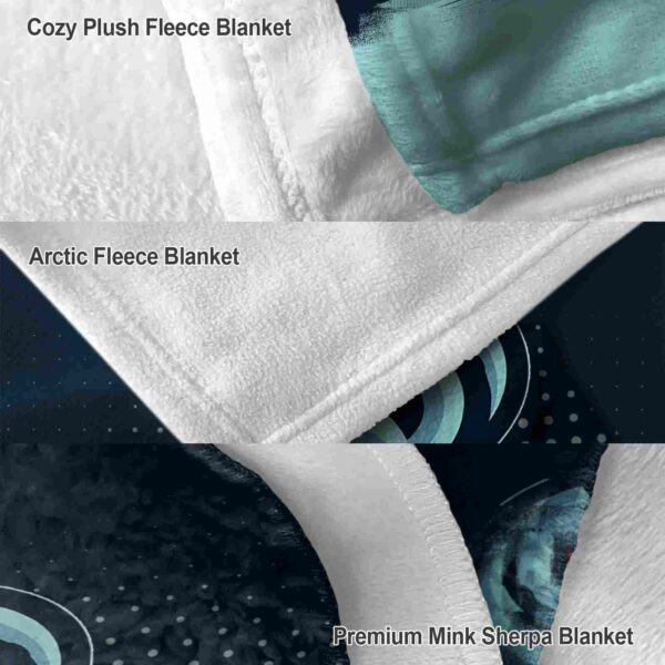 seattle kraken gradient dots blue blanket premium grade