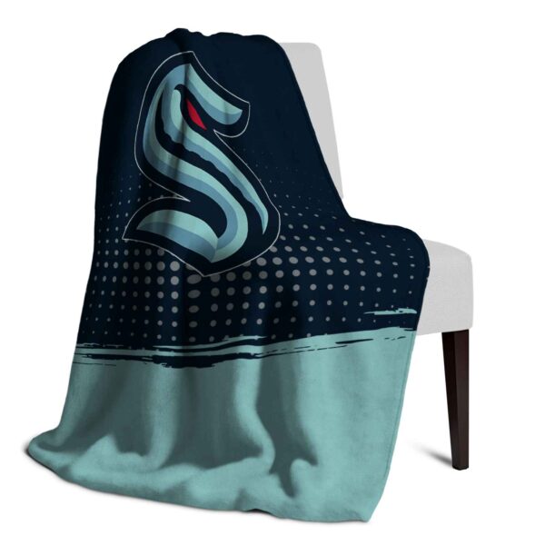 seattle kraken gradient dots blue blanket top rated