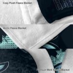 seattle kraken grunge texture blue blanket best selling