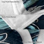 seattle kraken paint streaks blue white blanket best selling