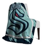 seattle kraken splatter effect blue blanket best selling