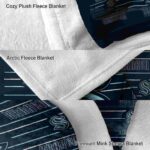 seattle kraken striped pattern blue blanket best selling