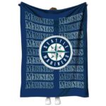 seattle mariners fan pride navy blue blanket best selling