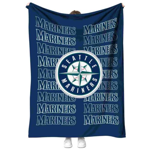 seattle mariners fan pride navy blue blanket best selling