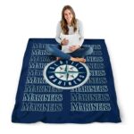 seattle mariners fan pride navy blue blanket best selling