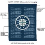 seattle mariners fan pride navy blue blanket best selling
