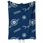 seattle mariners fan spirit navy blue blanket best selling