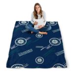 seattle mariners fan spirit navy blue blanket best selling