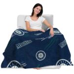 seattle mariners fan spirit navy blue blanket best selling