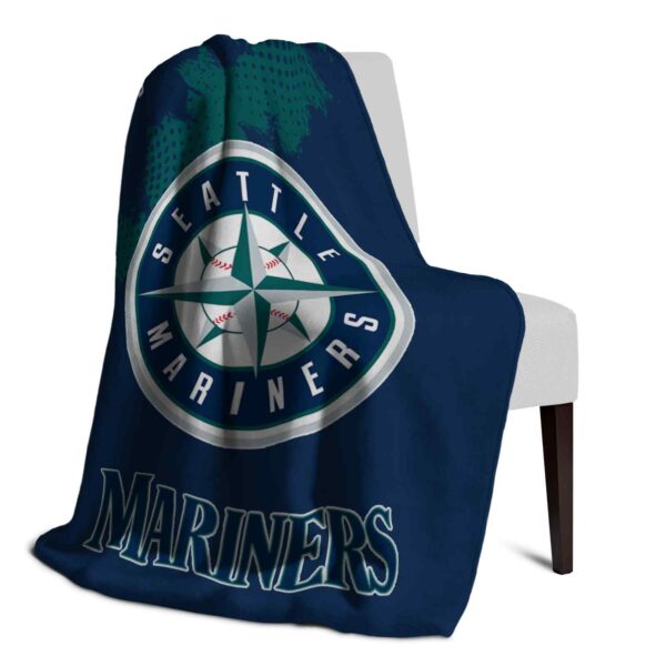 seattle mariners grunge texture navy blue blanket top rated