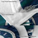 seattle mariners paint streaks navy blue white blanket best selling