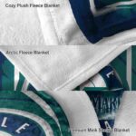 seattle mariners splatter effect navy blue blanket best selling