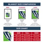 seattle seahawks brushstrokes blue white blanket best selling