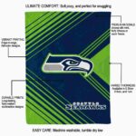 seattle seahawks diagonal stripes blue blanket new arrival