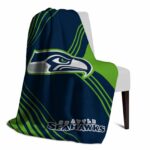 seattle seahawks diagonal stripes blue blanket top rated