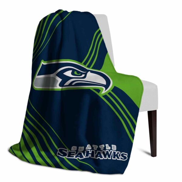 seattle seahawks diagonal stripes blue blanket top rated