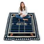 seattle seahawks football field blue blanket best selling