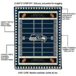 seattle seahawks football field blue blanket best selling