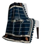 seattle seahawks football field blue blanket best selling
