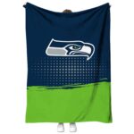 Seattle Seahawks Gradient Dots Blue Blanket 1 seattle seahawks gradient dots blue blanket best selling