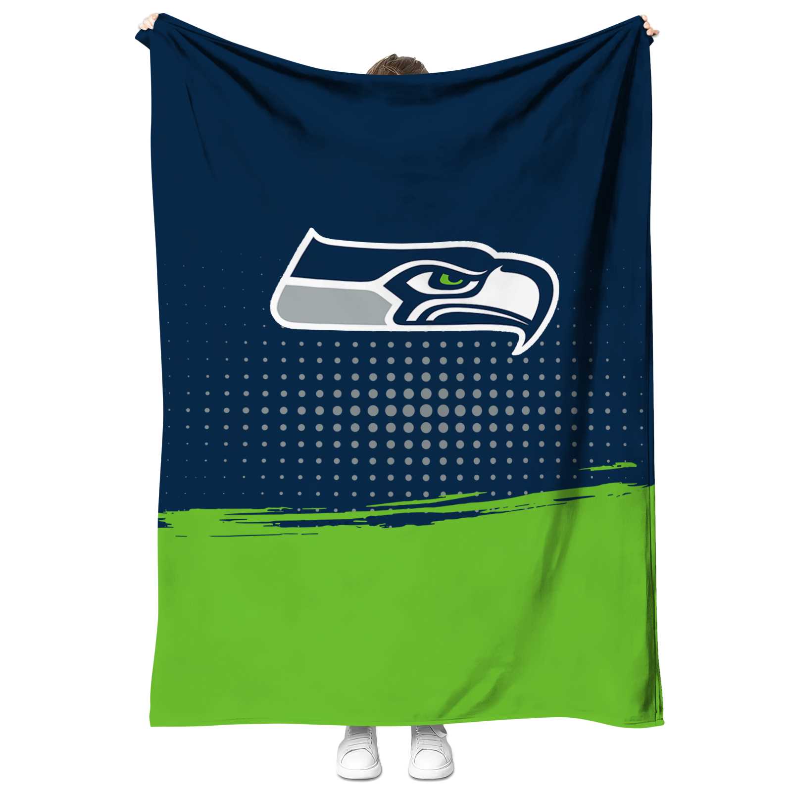 seattle seahawks gradient dots blue blanket best selling seattle seahawks gradient dots blue blanket best selling