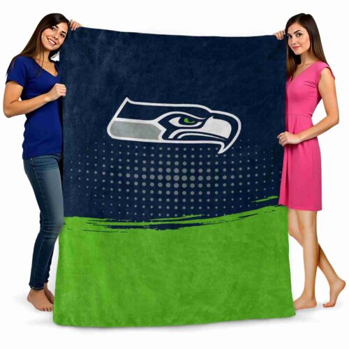seattle seahawks gradient dots blue blanket fashion forward