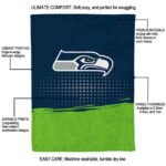 seattle seahawks gradient dots blue blanket best selling
