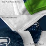 seattle seahawks gradient dots blue blanket best selling