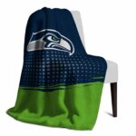 seattle seahawks gradient dots blue blanket best selling